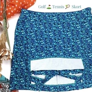 Teal Blue Women's Golf Tennis Skort Sz Large